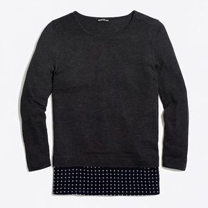 NWT Charcoal Long-sleeve top with silky hem